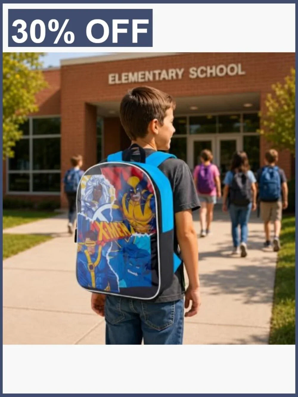 Marvel X-Men Kids Backpack Boys School Daypack Padded Straps Roomy Zip 15in